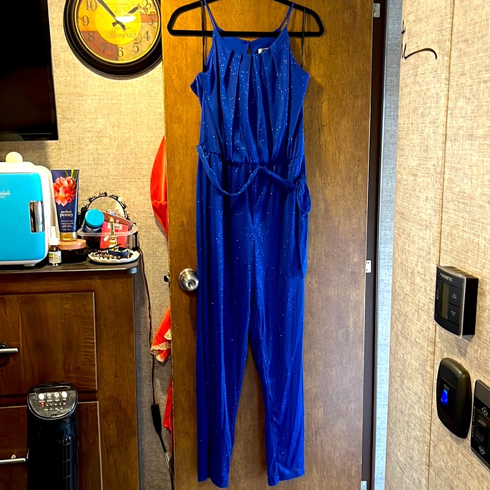 Royal blue sparkly romper
